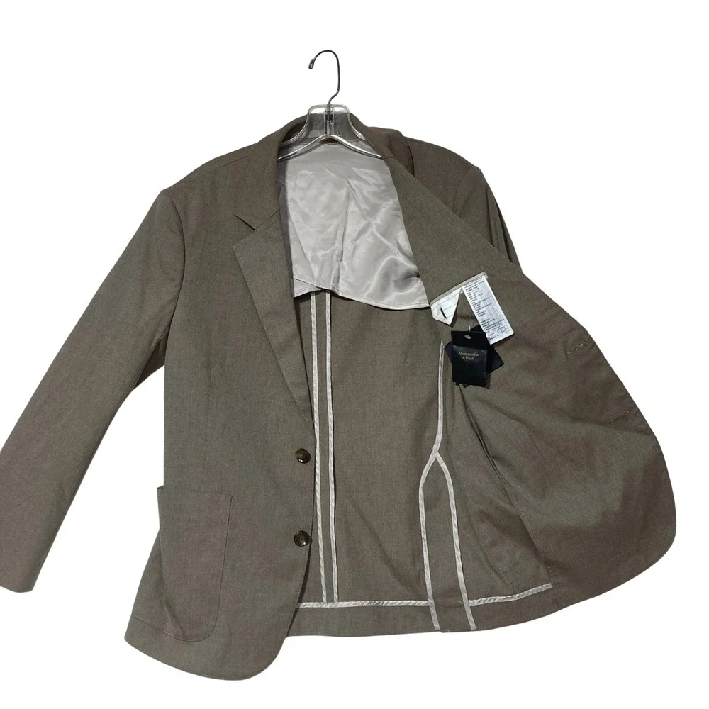 NWOT Abercrombie Fitch‎ Mens 36R Brown Blazer Jacket Sport Coat Suit Separate
